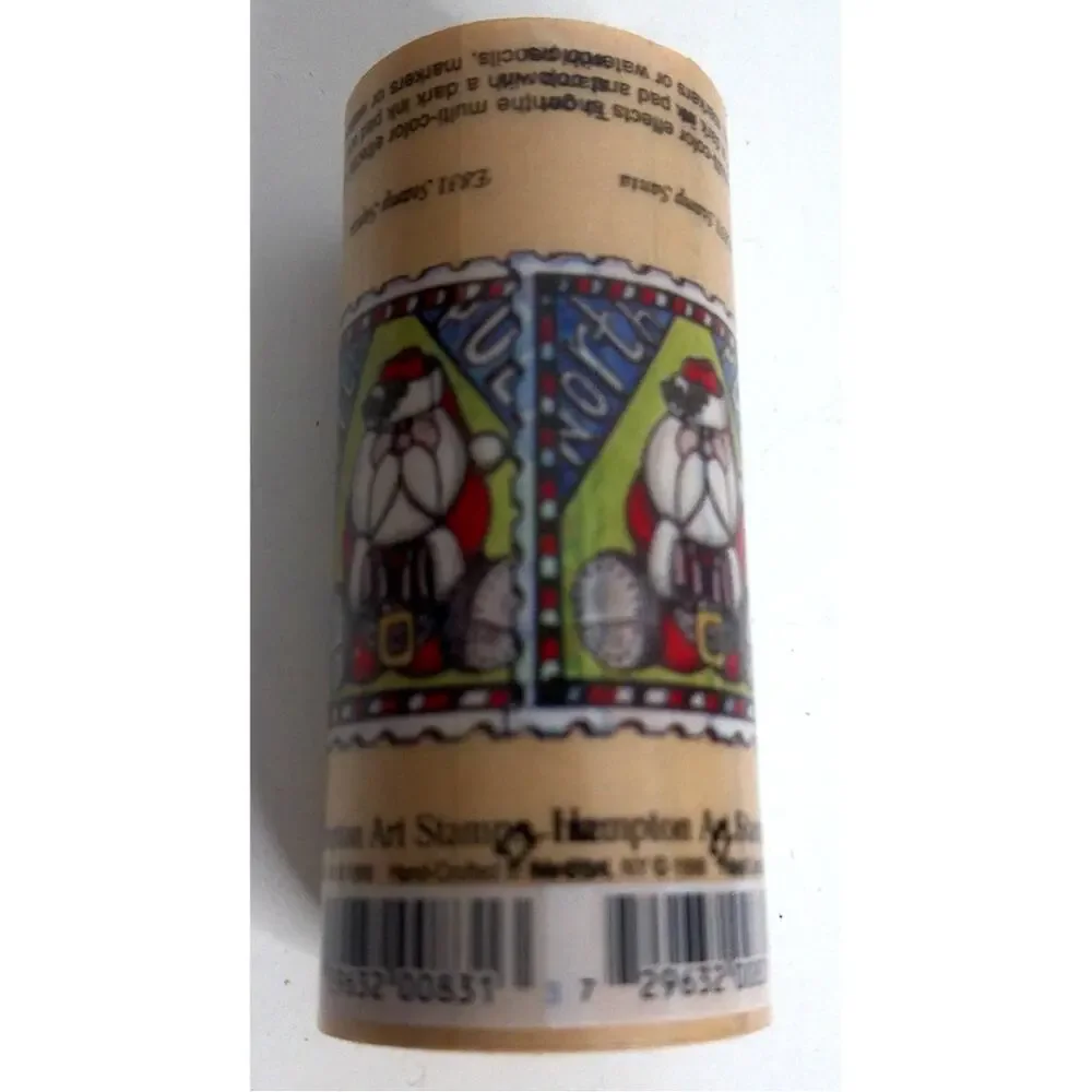 Vintage Hampton Art Stamps Christmas Stamp Santa Sticker Roll